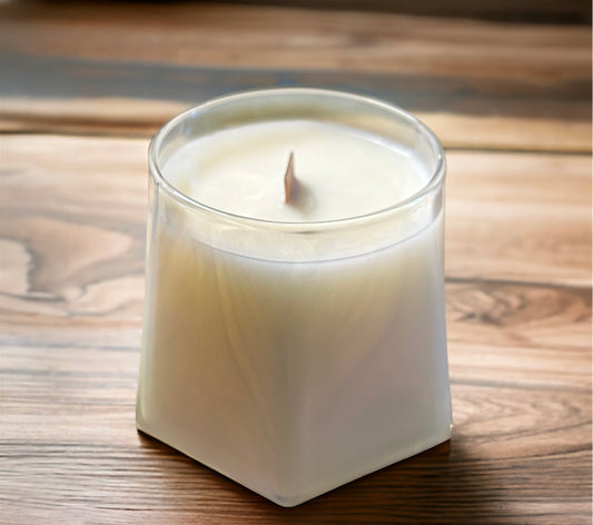 6oz Soy Wax Candle in Sandalwood: Tranquil Earthy Fragrance | Scents By Sam