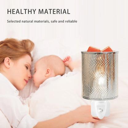Electric Wax Melt Burner Plug In Fragrance Candle Wax Warmer,metal Oil Burner for Scented Candles, Night Light silver