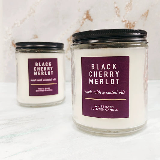 American BBW Black Cherry Merlot Juice Aromatherapy Oil Candle - Indoor Smokeless Bliss
