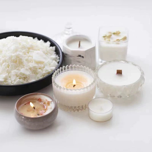 Aromatherapy Candle DIY Material - Natural Soy Wax Raw Materials for Homemade Container Candles, White Beeswax, Jelly Wax
