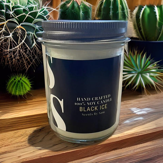 Black Ice 100% Soy Candle - Scents by Sam